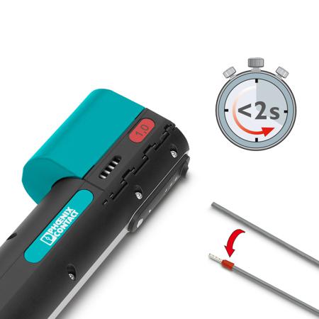 1212463 CF CRIMPHANDY  Battery Powered Crimp Tool for PVC Insulated Conductor