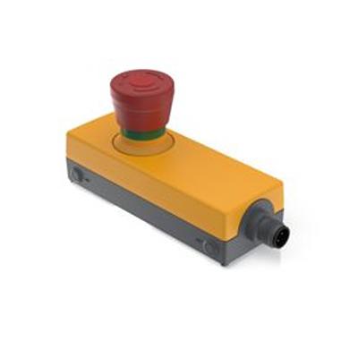 1.22.176.000/0000 RAFI E-BOX M12 Series Latching Emergency Stop Push Button, Screw Mount, 40mm Cutout, DPST, IP65