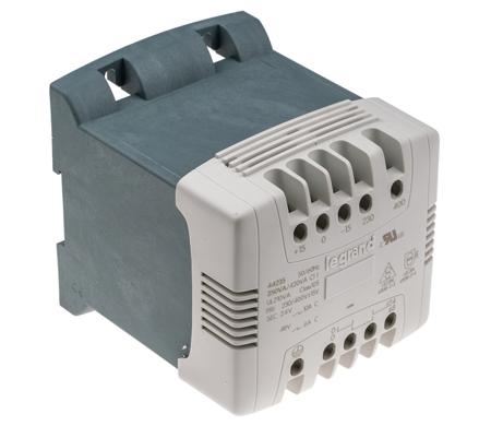 0 442 35 Legrand 250VA DIN Rail Transformer, 230V ac, 400V ac Primary, 24V ac Secondary