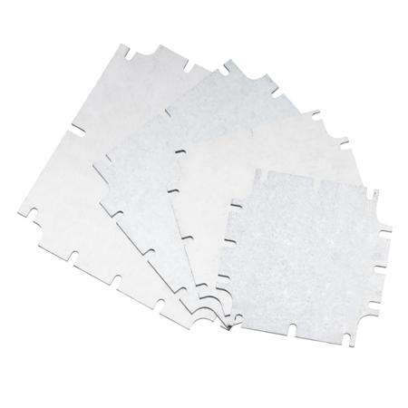192-0703 RS PRO Galvanised Steel Mounting Plate, 2mm H, 91mm W, 91mm L for Use with RS PRO 1862275, RS PRO 1862276 and RS PRO