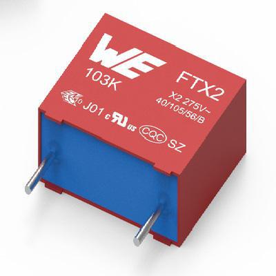 890334027021CS Wurth Elektronik WCAP-FTXX Film Capacitor, 310V ac, ±10%, 2.2μF, Through Hole