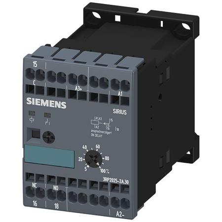 3RP2025-2AQ30 Siemens 3RA28 Series Snap On Timer Relay, 24V ac/dc, 0.05 → 100h