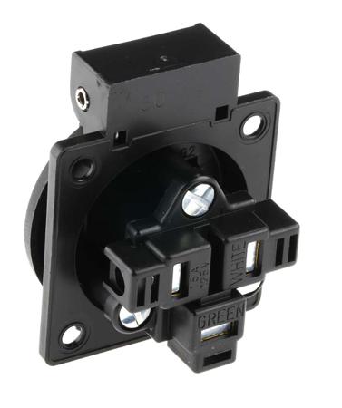 UL12500 ABL Sursum 1 Gang PVC Electrical Socket, NEMA 5-15R, 15A, Panel Mount, IP44
