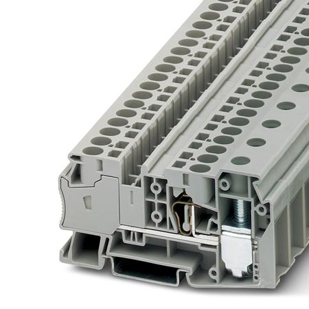 3033126 Phoenix Contact  STU 35/ 4X10 Series Grey, Single-Level, Screw Termination, Fused