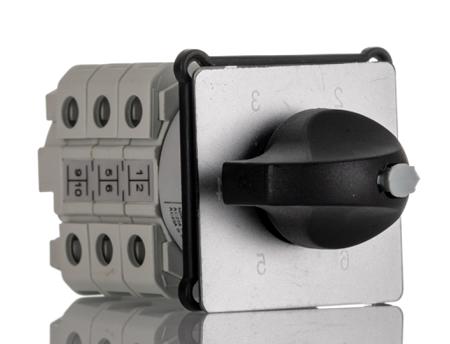 265-7673 RS PRO, SP 6 Position 30° Multi Step Cam Switch, 500V ac, 16A, Knob Actuator