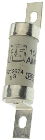 521-2674 RS Pro, 100A, A3, British Standard Fuse, gG, 550V ac