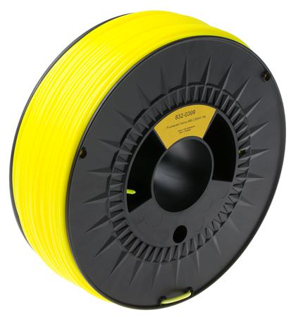 832-0399 RS PRO 2.85mm Fluorescent Yellow ABS 3D Printer Filament, 1kg