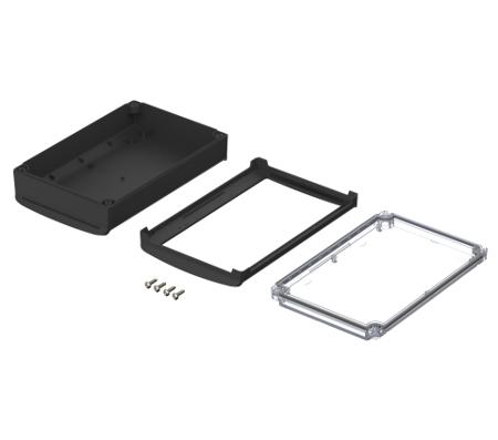 48326450-HMT1 Bopla BoVersa Series Black, Transparent Polycarbonate Desktop Enclosure, 222.3 x 140 x 63mm