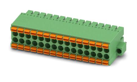 1790425 Phoenix Contact, 3.5mm Pitch, DFMC 1.5/15-STF-3.5, 30 Way, Pluggable Terminal Block, Plug, Cable Mount, Spring Cage