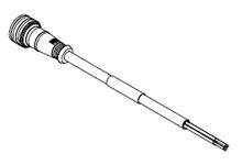 1200798053 TE Connectivity Straight Male M12 to Pigtail Cordset, 2m