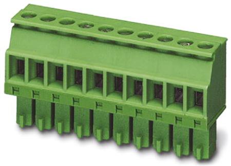 1827127 Phoenix Contact, 3.81mm Pitch, MCVR 1.5/ 2-ST-3.81, 2 Way, , Pluggable Terminal Block, Plug, Cable Mount, Screw