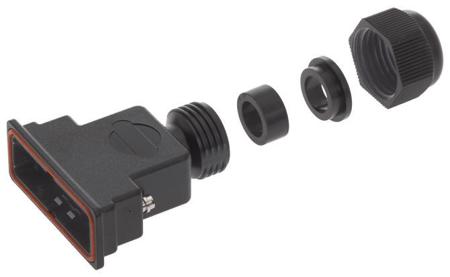 09670150438 HARTING D-sub Waterproof Series Polymer D Sub Backshell, 15 Way