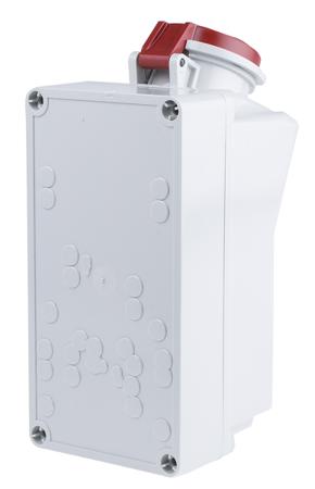 5105A Mennekes Switchable IP44 Interlocked Socket 3P+E, Earthing Position 6h, 32A, 400 V
