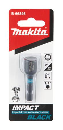 B-66846 Makita 10mm, 1/4 in Drive Impact Socket Hexagon, 50 mm length