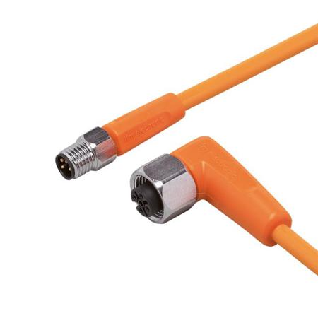 EVT307 ifm electronic Male 1 way M8 to Female 1 way M12 Sensor Actuator Cable, 0.3 m