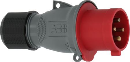 1050851 brennenstuhl, 1050 IP44 Red Cable Mount 3P+T Industrial Power Plug, Rated At 32A, 415 V