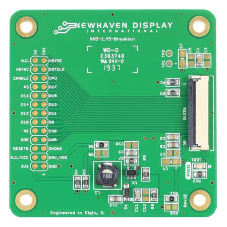 NHD-1.45-Breakout NEWHAVEN DISPLAY INTERNATIONAL Breakout Board For 1.45 inch Color OLED Glass