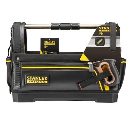 1-93-951 Stanley 600 Denier Fabric, Leather Tool Bag 480mm x 250mm x 330mm