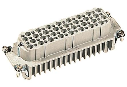 09212643101 HARTING Heavy Duty Power Connector Insert, 10A, Female, Han D HMC Series, 64 Contacts
