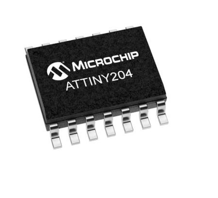 ATTINY204-SSN Microchip , 8 bit AVR, ATTINY204 Microcontroller, 20 MHz, 2kB FLASH, 14-Pin SOIC