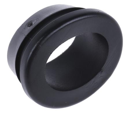 241-4596 RS PRO Black PVC 16mm Cable Grommet for Maximum of 12mm Cable Dia.