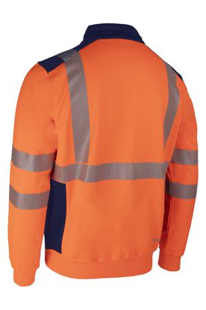 5FRI1702XL Coverguard Orange/Navy Unisex Hi Vis Sweatshirt, XXL