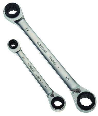 310330 Virax Ratchet Combination Spanner, 150 mm Overall, 8 mm, 10 mm, 12 mm, 13 mm, 16 mm, 17 mm, 18 mm, 19 mm Jaw Capacity,