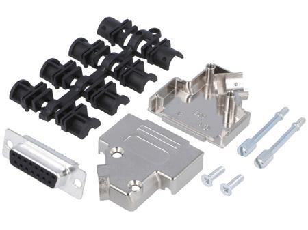 MHDTZK15-DM15S-K MH Connectors MHDTZK 15 Way D-sub Connector