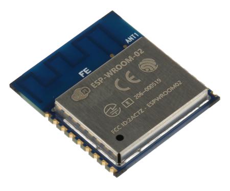 ESP-WROOM-02 Espressif  2.5 to 3.6V WiFi Module, 802.11b, 802.11g, 802.11n GPIO, HSPI, I2C, I2S, IR, PWM, UART
