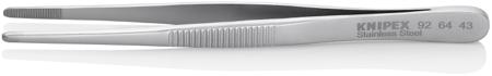 92 64 43 Knipex 120 mm, Stainless Steel, Serrated, Tweezer