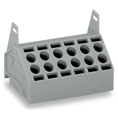 806-202 WAGO 806 Series Angled PCB Mount PCB Socket, 2-Contact, 1-Row, 5mm Pitch, Cage Clamp Termination