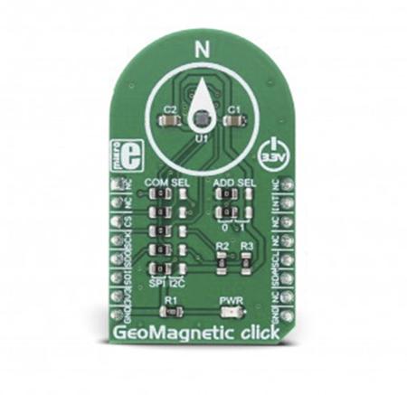 MIKROE-2935 MikroElektronika GeoMagnetic Click MikroBus Click Board for BMM150