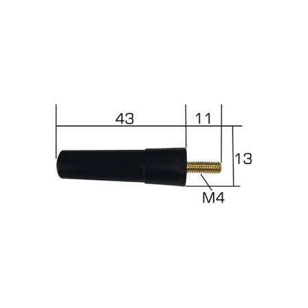 PHC-M4-868 RF Solutions  Stubby Omnidirectional Telemetry Antenna with M4 Screw Connector, ISM Band