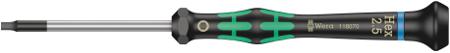 05118070001 Wera Hexagon Precision Screwdriver, 2.5 mm Tip, 60 mm Blade, 157 mm Overall