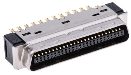 10150-3000PE 3M Male 50 Pin Straight Cable Mount SCSI Connector 2.54mm Pitch, Solder