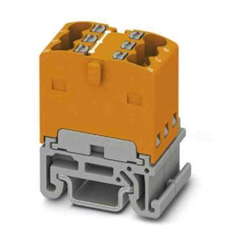 3002946 Phoenix Contact Distribution Block, 6 Way, 2.5mm², 17.5A, 500 V, Orange