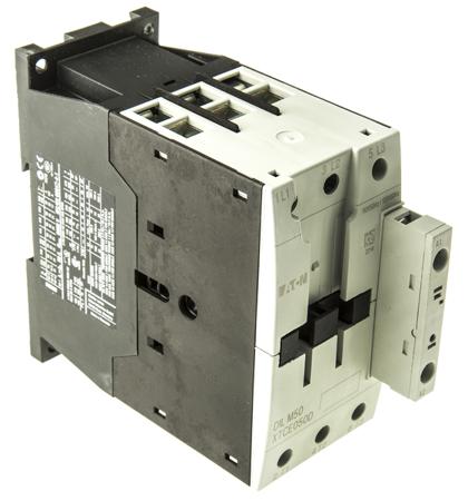 277827-DILM50-110V50HZ-120V60HZ- Eaton xStart DILM 3 Pole Contactor - 50 A, 110 V ac Coil, 3NO, 22 kW