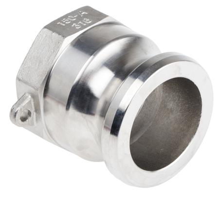 317-507 RS PRO Hose Connector, Straight Camlock Adaptor, BSPT 1-1/2in 1-1/2in ID, 17 bar