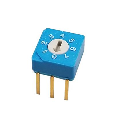S-8010 Nidec Components S-8, 8 Position, BCD Rotary Switch, 100 mA, Pin