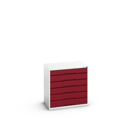 16925114.24 Bott 6 Cabinet, Steel, 800mm x 800mm x 550mm, Light Grey, Red