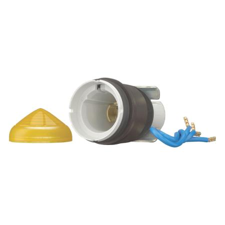 208691 L-Y Eaton, Panel Mount Yellow LED Indicator, 22.5mm Cutout, IP67, IP69K, Round