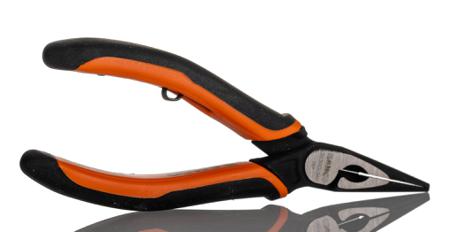 2430 G-140 IP Bahco 2430G Long Nose Pliers, 140 mm Overall, Straight Tip, 37mm Jaw