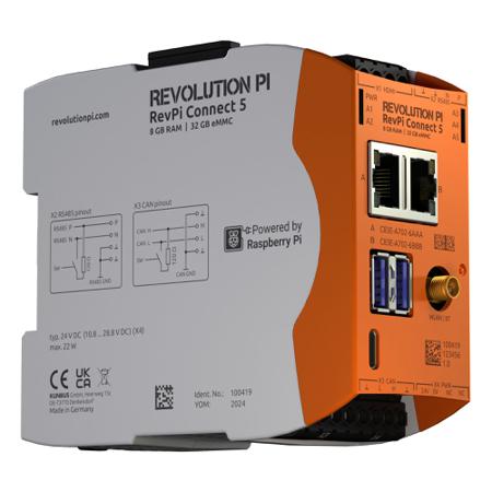 PR100417 Revolution PI RevPi Connect 5, Industrial Computer, 22W, ARM Cortex 2.4 GHz, 32 GB, 4
