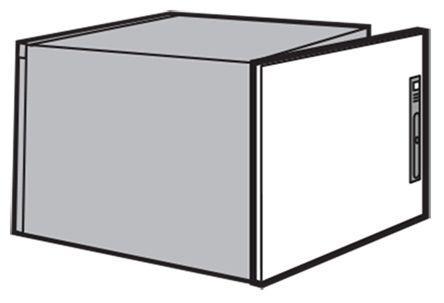 PDS5A8R Light Grey Steel 682x800mm Rear Door
