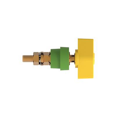 RS POL 102 / GNGE Schutzinger 12.4mm Green/Yellow Terminal Post, 1kV, 100A, M8 x 0.75 Thread