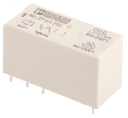 2961215 Phoenix Contact PCB Mount Power Relay, 24V dc Coil, 10A Switching Current, DPDT