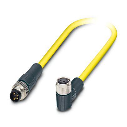 1406196 Phoenix Contact Male 4 way Straight Plug M8 to Female 4 way Angled Socket M8 Actuator/Sensor Cable, 500 mm