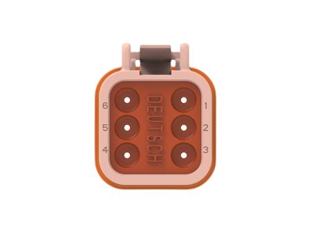 DT06-6S-TN09 TE Connectivity, DT06-6S Automotive Connector Socket Brown Cable 6 Way, Cable Termination