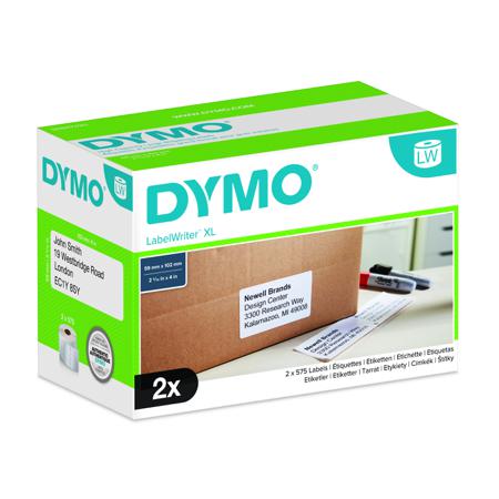S0947420 Dymo White Black Print Label Roll, 102mm Width, 59mm Height, 575Per Roll Qty