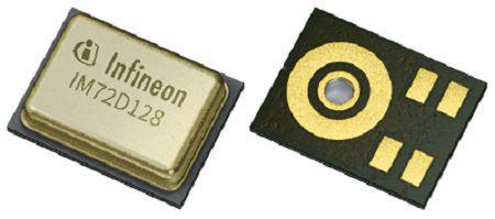 IM72D128V01XTMA1 Infineon 5 Pin Microphone, Omni-Directional, PCB, Digital Output, PG-LLGA-5-3, 3.6V